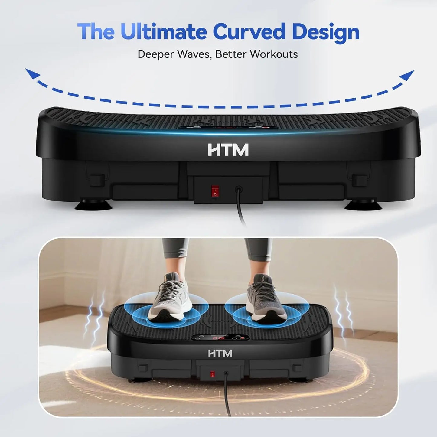 HTM Vibration Plate Fat Burning Fitness Platform for Home Gym
