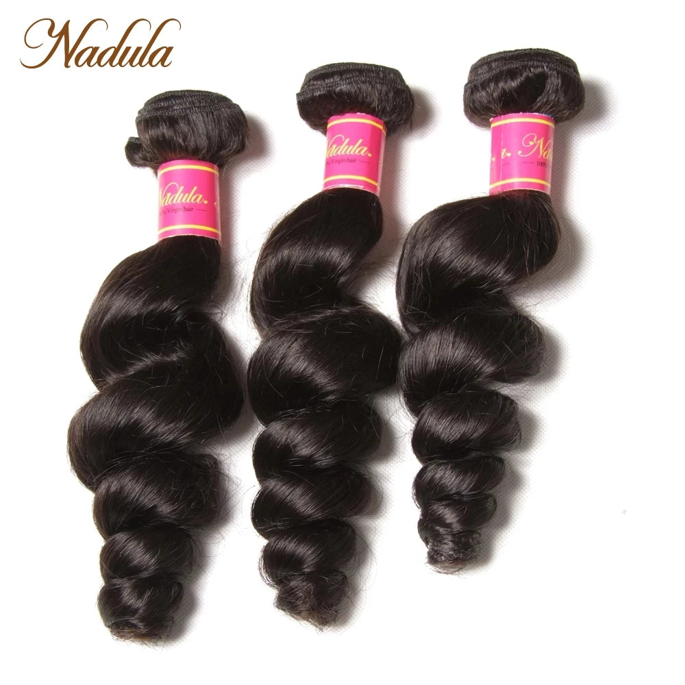 Nadula Brazilian Loose Wave Virgin Hair Bundles 3 Piece