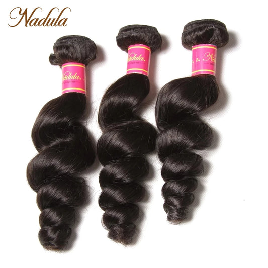 Nadula Brazilian Loose Wave Virgin Hair Bundles 3 Piece