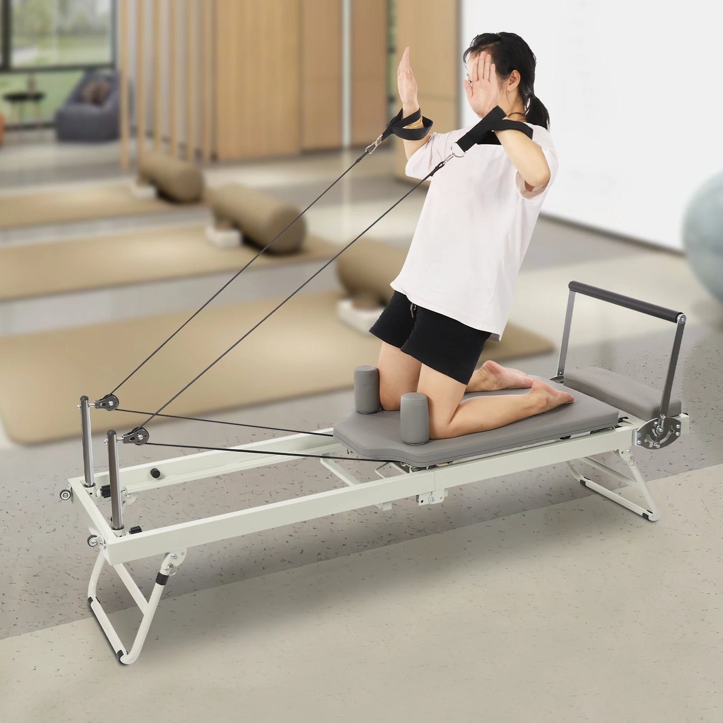 Foldable Pilates Reformer Machine For Multifunctional Yoga And Fitness Equipment