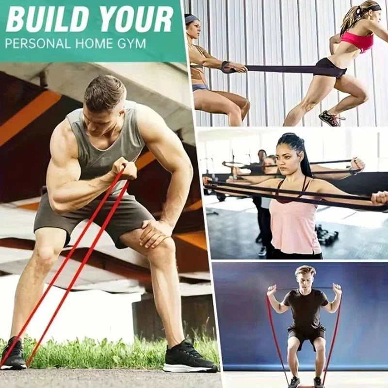 Durable Latex Resistance Bands Set For Gym Pull Up Exercise