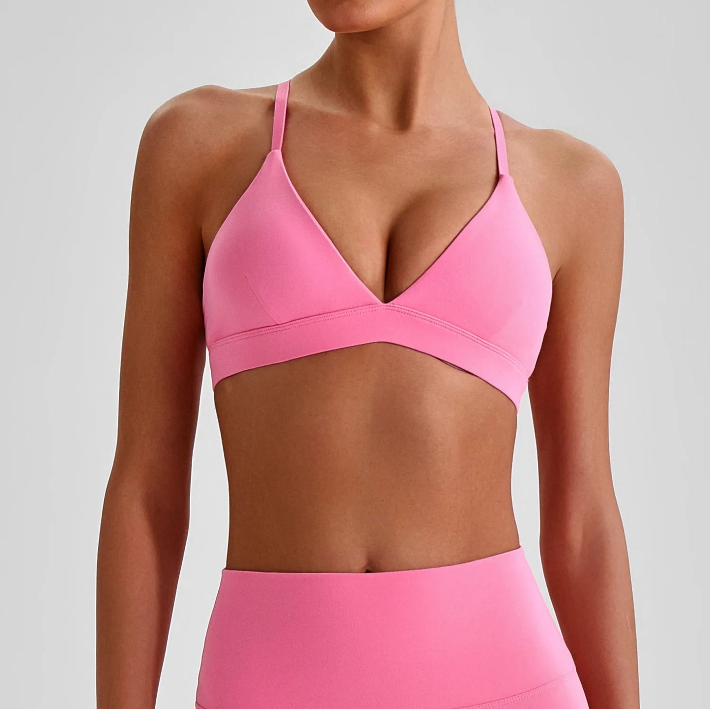 Women Wire Free Quick Dry Modacrylic Yoga Bra Top