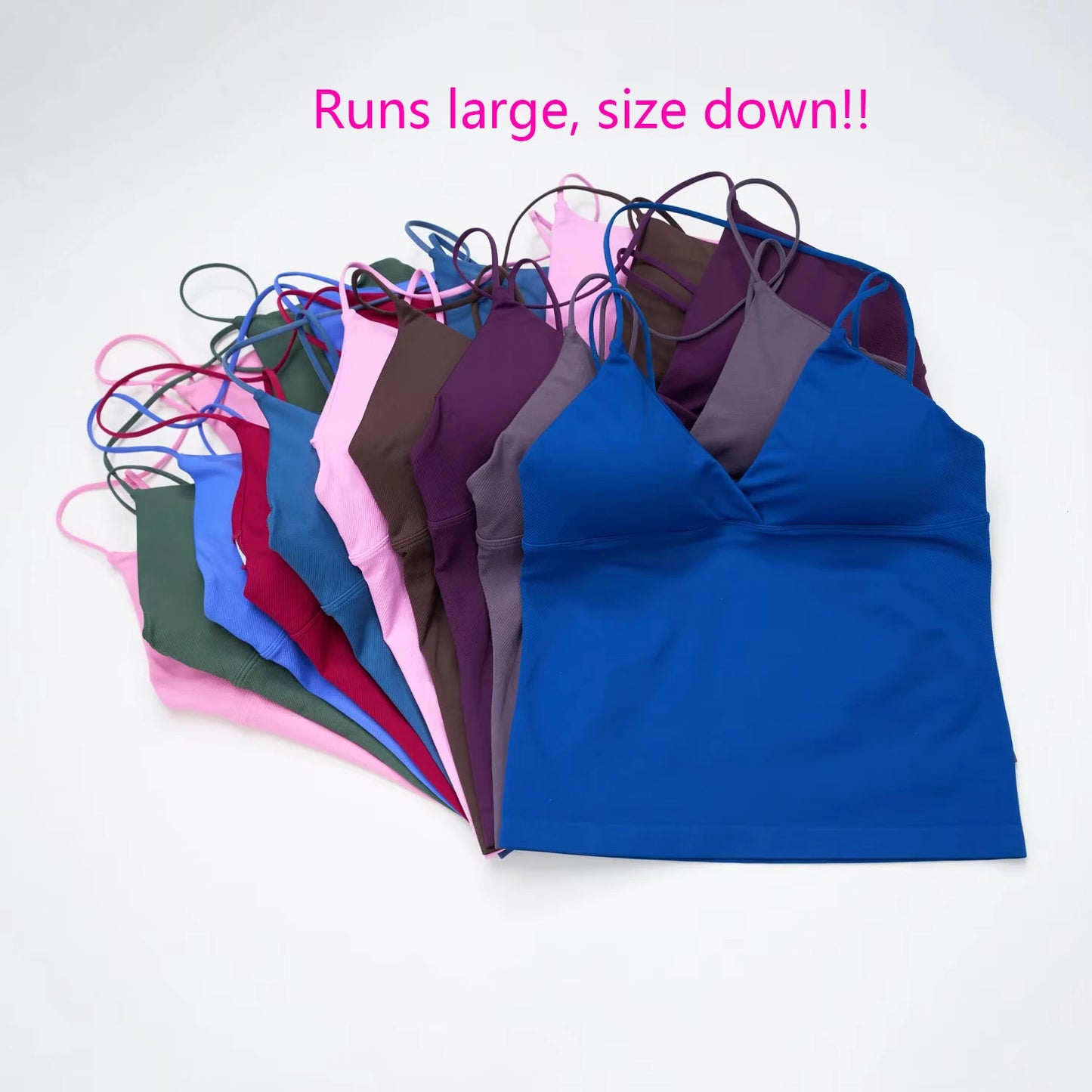 NCLAGEN Vision Twist Front Longline Yoga Tank Top For Women