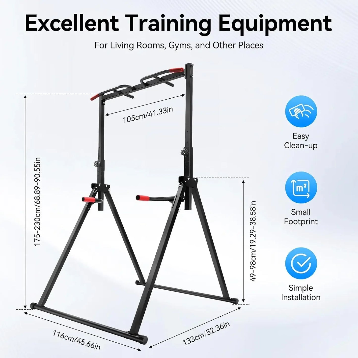 Power Tower Chin Up Bar Dip Station 440LBS Free Standing