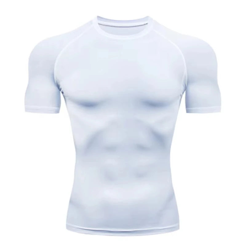 Men Unisex Quick Dry Cotton Graphic Print Workout Base Layer