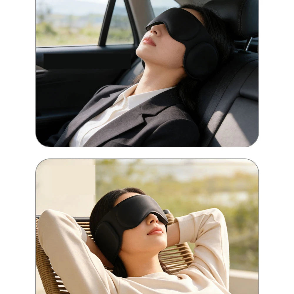 3D Weighted Sleep Mask For Side Sleepers With Ear Cover