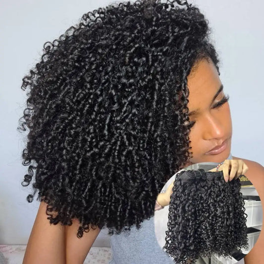 Millionaire Queen 3B3C Burmese Pixie Curly Hair Bundles Virgin Remy Human Hair