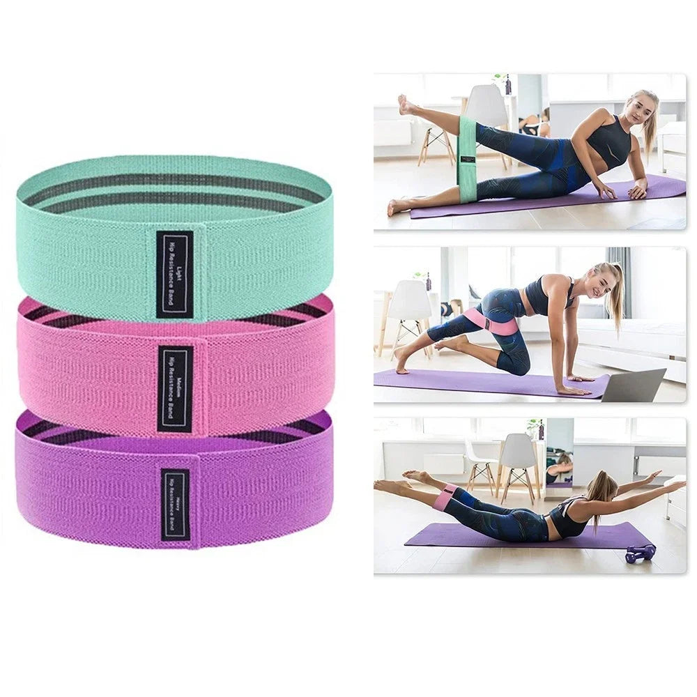 Set Of 3 Resistance Exercise Loop Bands For Fitness
