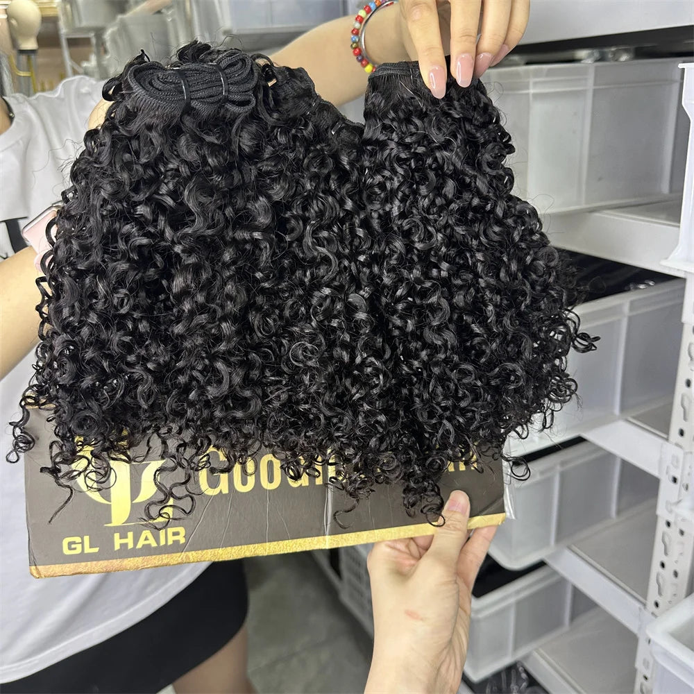Millionaire Queen 3B3C Burmese Pixie Curly Hair Bundles Virgin Remy Human Hair