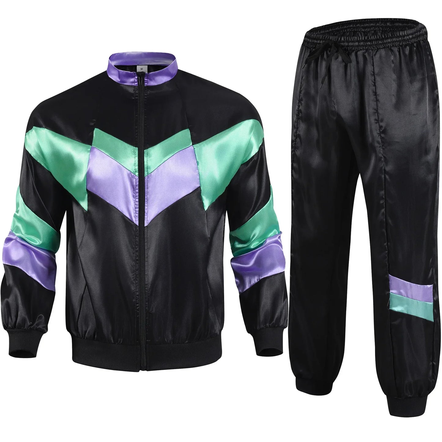 Disco Tracksuit 2 Piece Jacket And Pants Set Unisex Cosplay