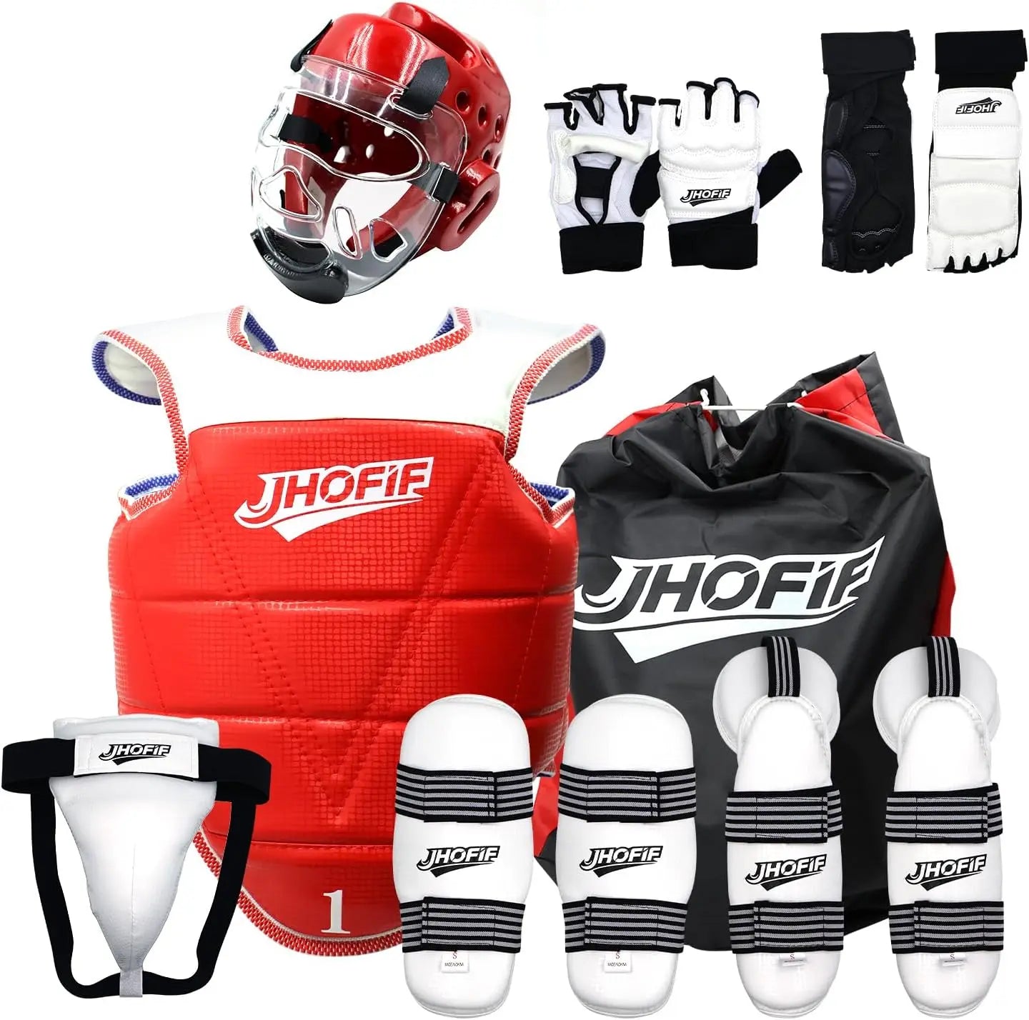 YTYIN 13 Piece Adult And Youth Taekwondo Sparring Gear Set