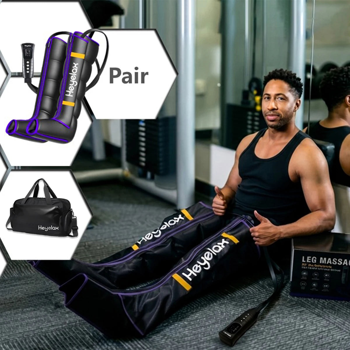 Heyelax Leg Compression Massager Air Circulation Boots