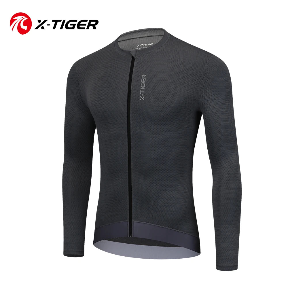 X-Tiger Men's Road Cycling Jersey With Uv Protection