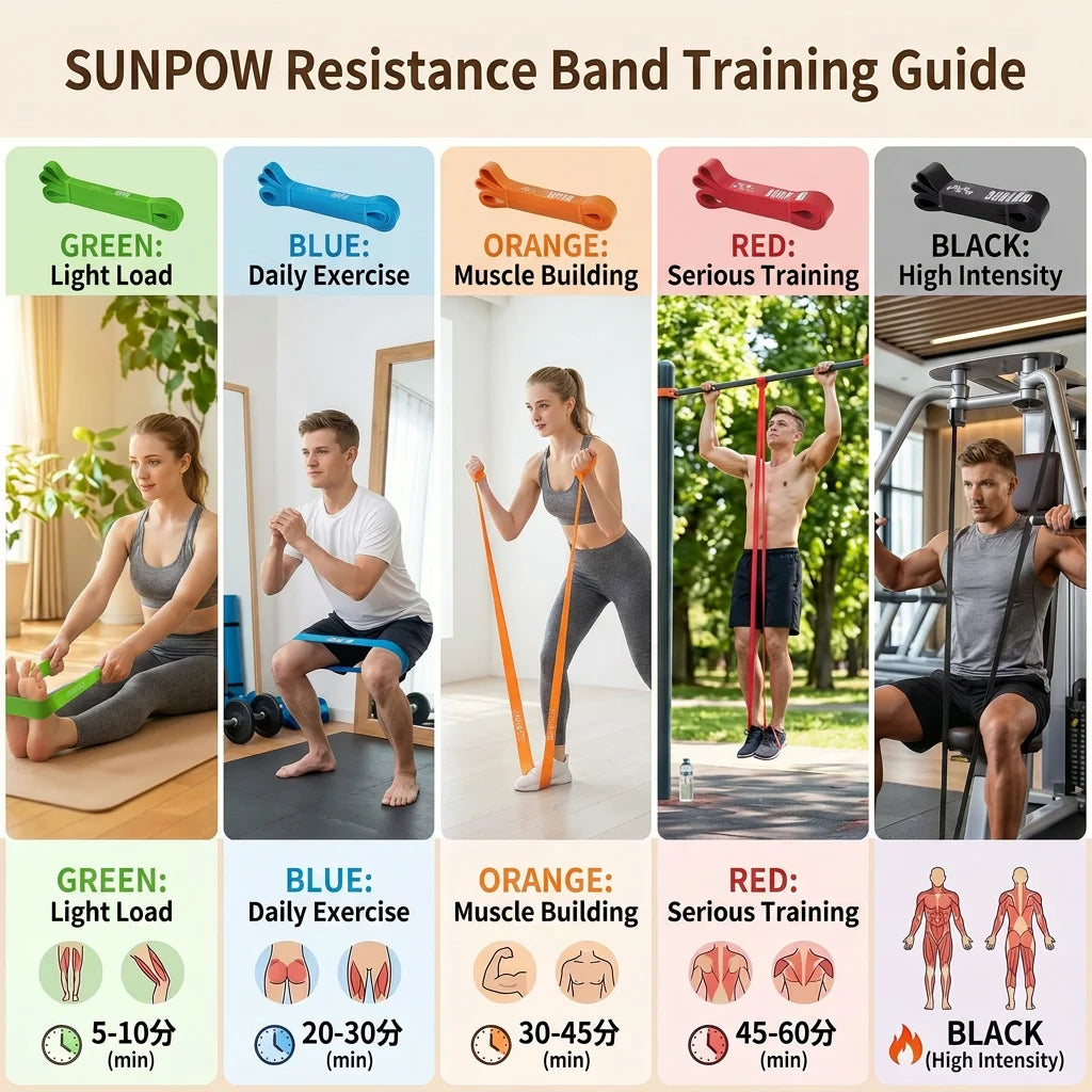Sunpow Pull Up Assistance Bands Set Heavy Duty Workout