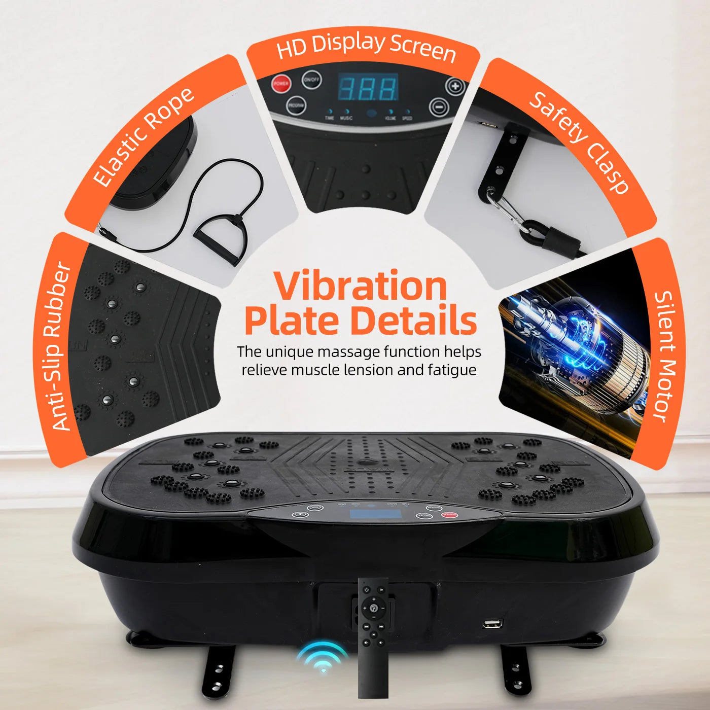Portable Vibration Plate Exercise Machine With Remote Control