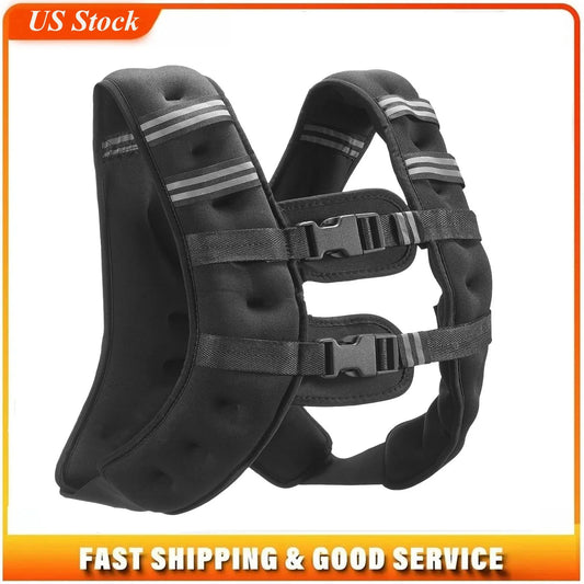 Adjustable 16 Lb Weighted Vest For Men Women Fitness Training