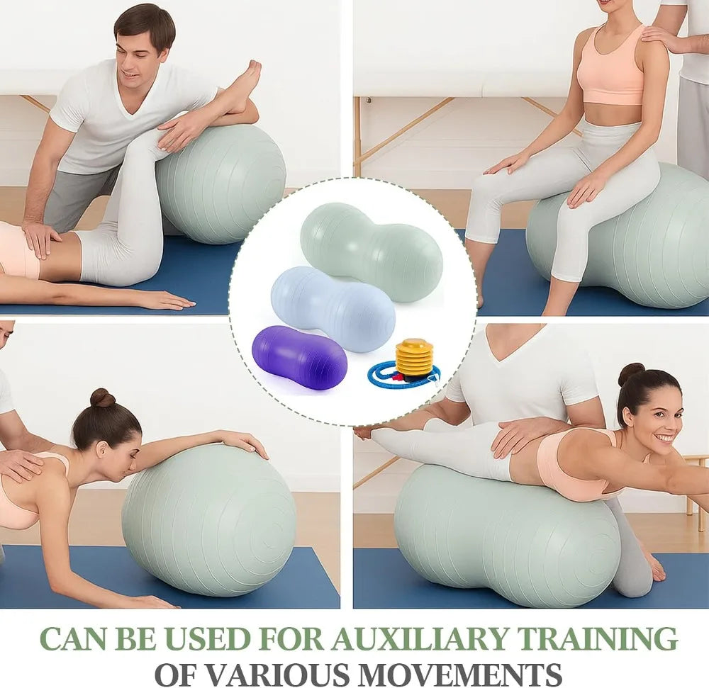 Anti Burst Peanut Exercise Ball With Pump For Kids Therapy