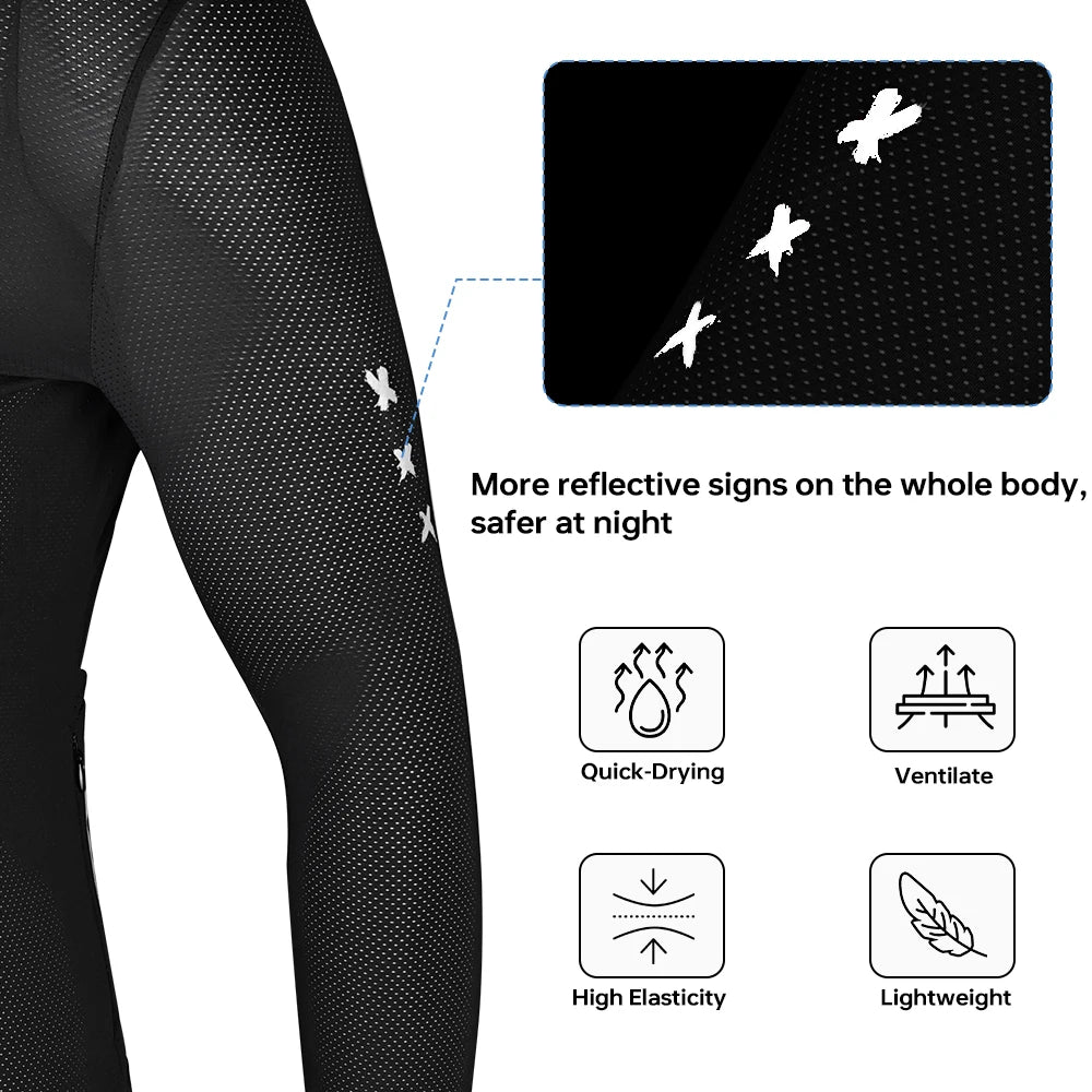 X-Tiger Men's Road Cycling Jersey With Uv Protection