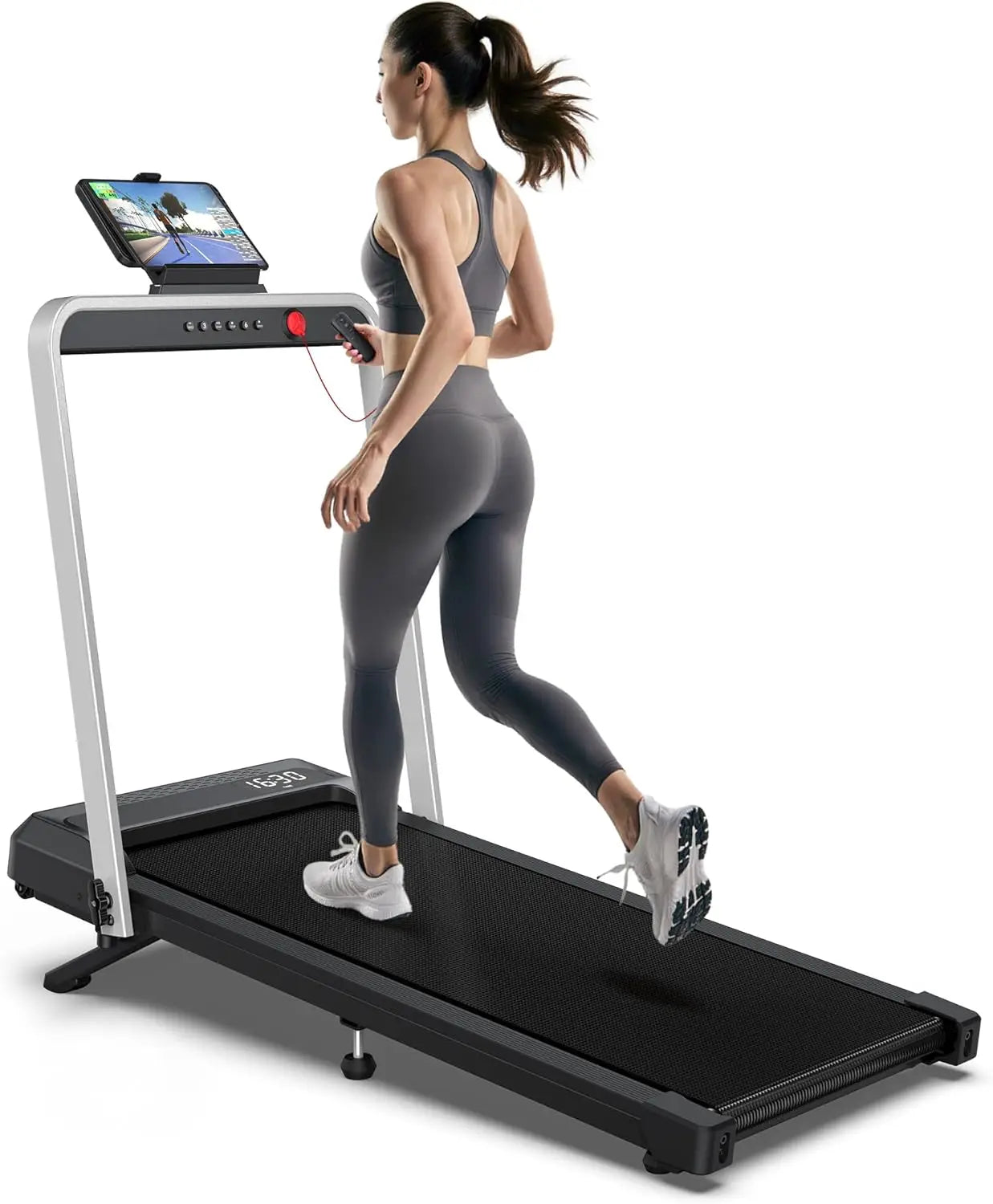 Compact Treadmill With Incline And Folding Space Saving Design