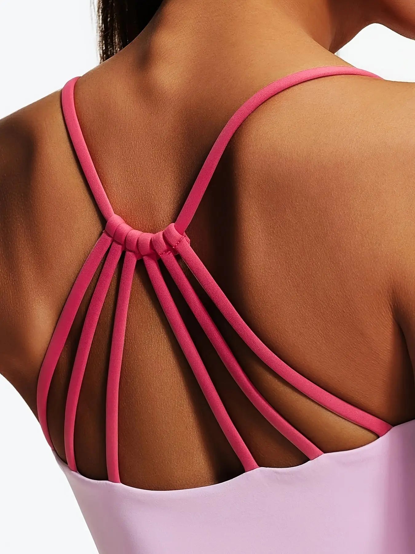 Women Backless Sports Bra With Fixed Padding