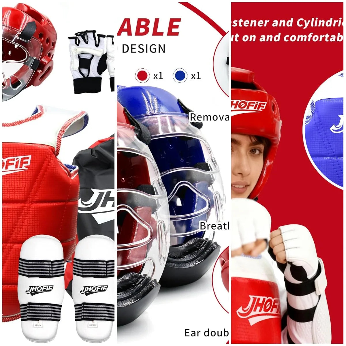 YTYIN 13 Piece Adult And Youth Taekwondo Sparring Gear Set