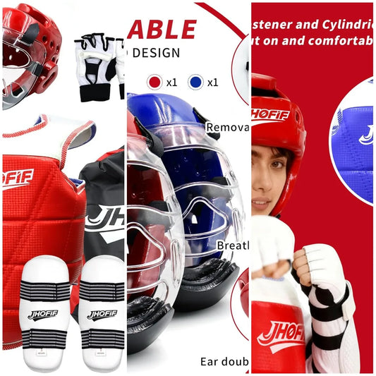 YTYIN 13 Piece Adult And Youth Taekwondo Sparring Gear Set