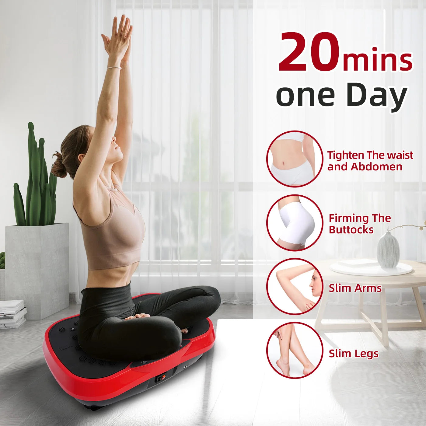 Portable Vibration Plate Exercise Machine With Remote Control