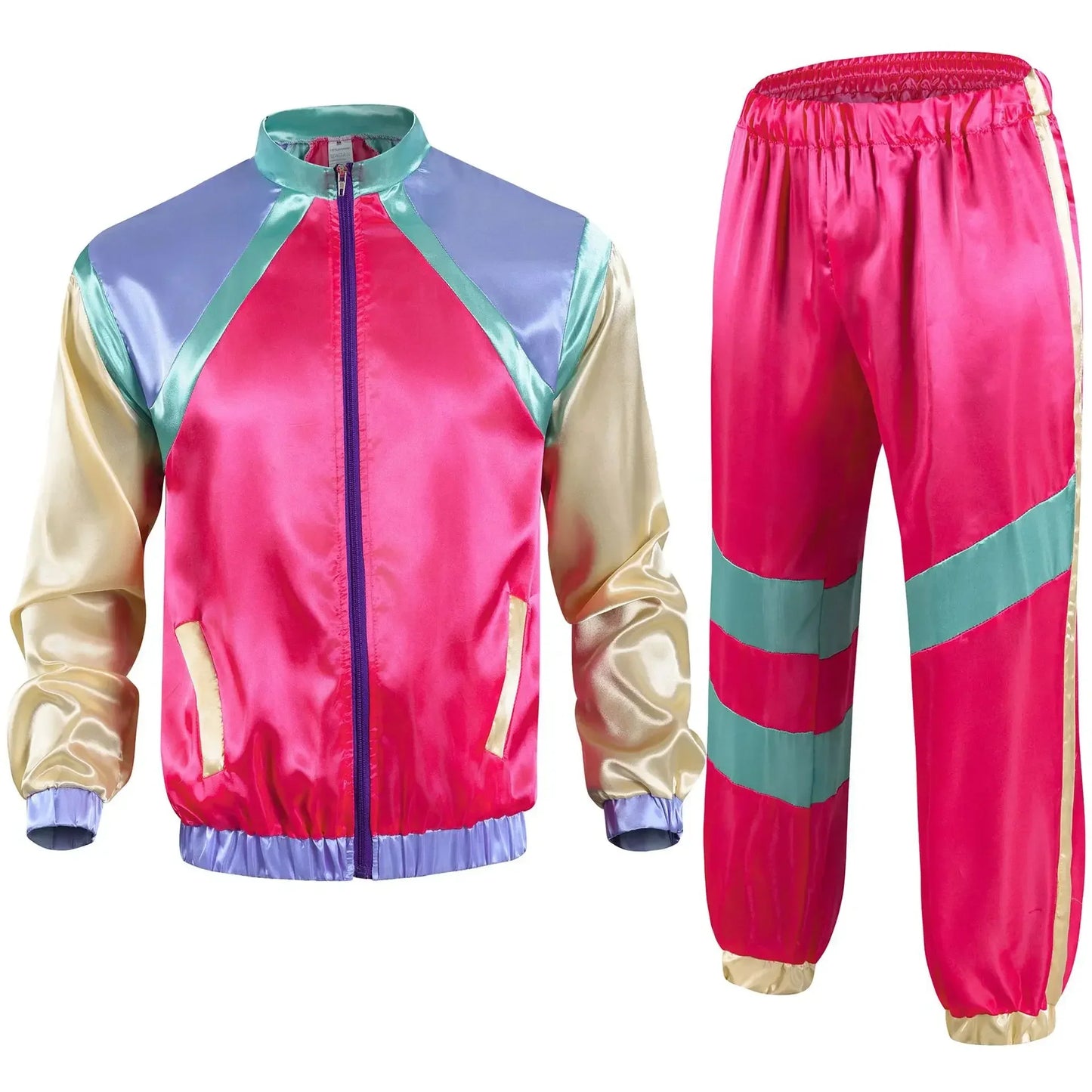 Disco Tracksuit 2 Piece Jacket And Pants Set Unisex Cosplay