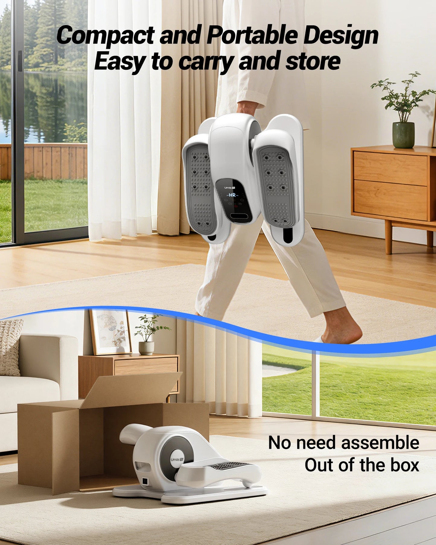 UmAy Compact Under Desk Electric Elliptical Machine