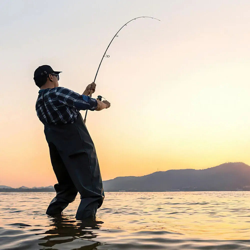 Waterproof Nylon PVC Chest Waders With Boots For Fishing Hunting