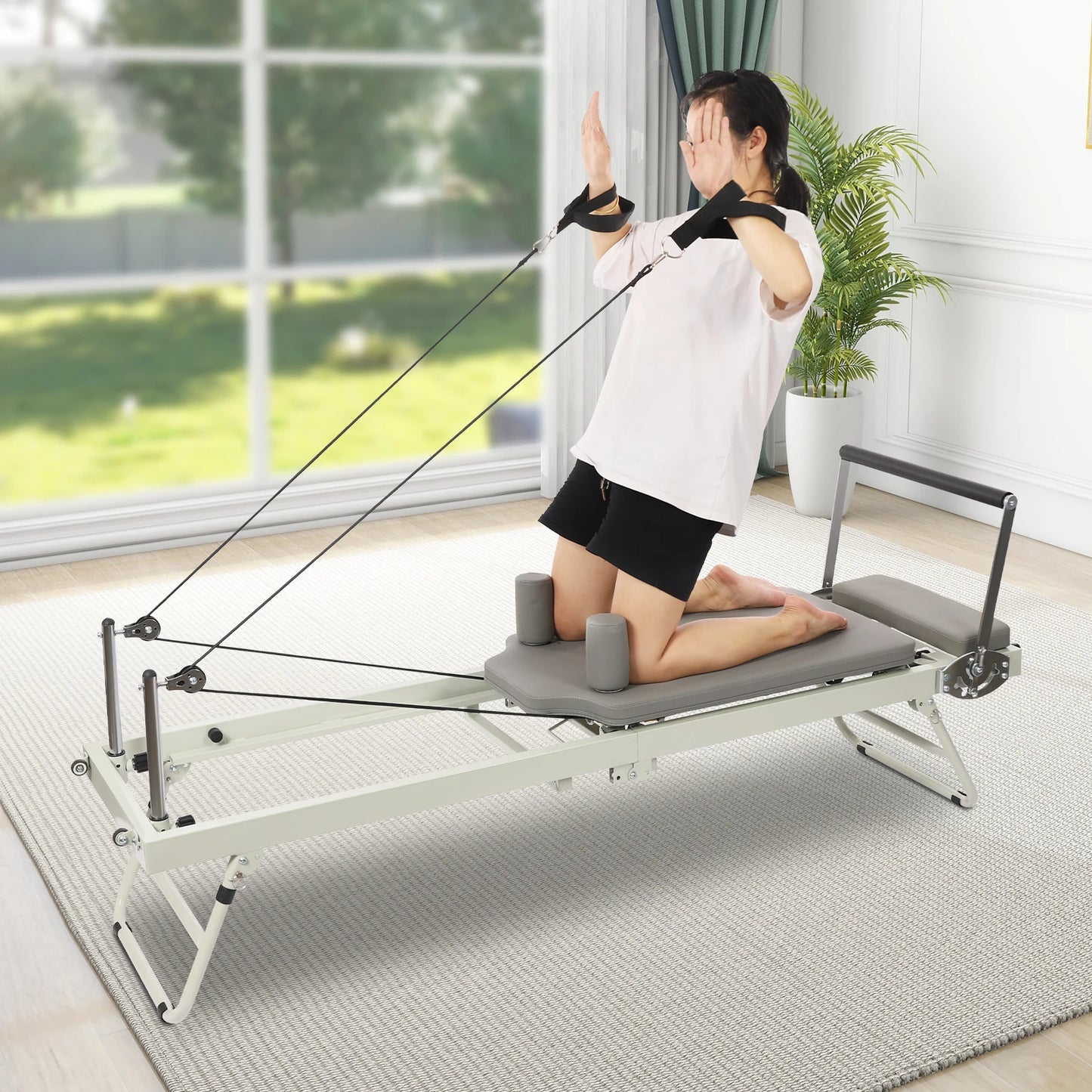 Foldable Pilates Reformer Machine For Multifunctional Yoga And Fitness Equipment