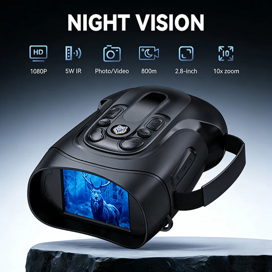 Night Vision Binoculars 10X Digital Zoom Infrared Goggles for Hunting