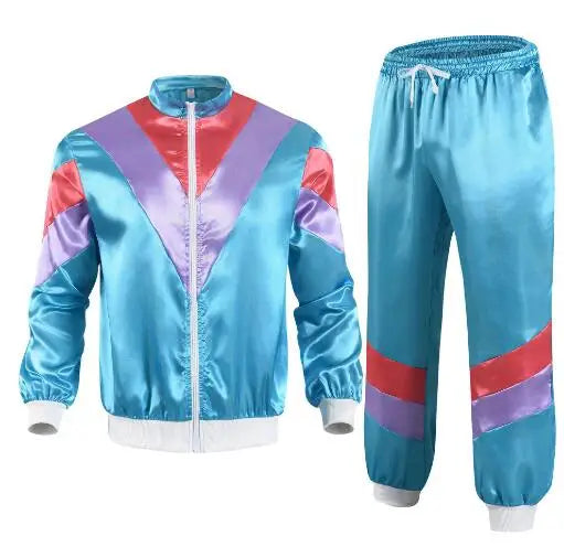 Disco Tracksuit 2 Piece Jacket And Pants Set Unisex Cosplay
