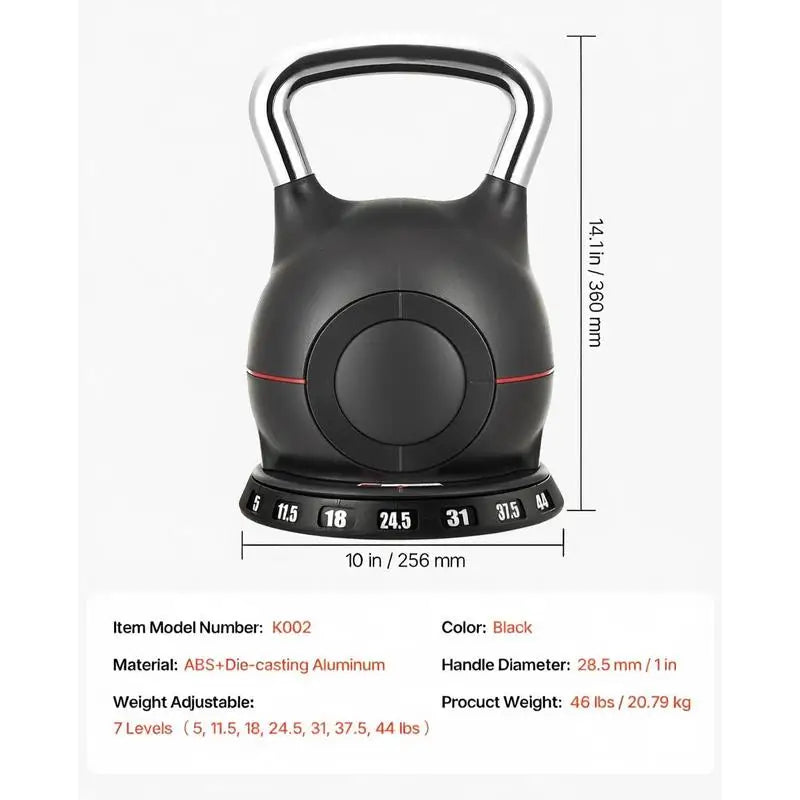 Adjustable Kettlebell For Home Gym Strength Training And Daily Fitness