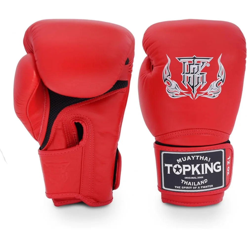 Top King Super Air Leather Muay Thai Training Boxing Glove
