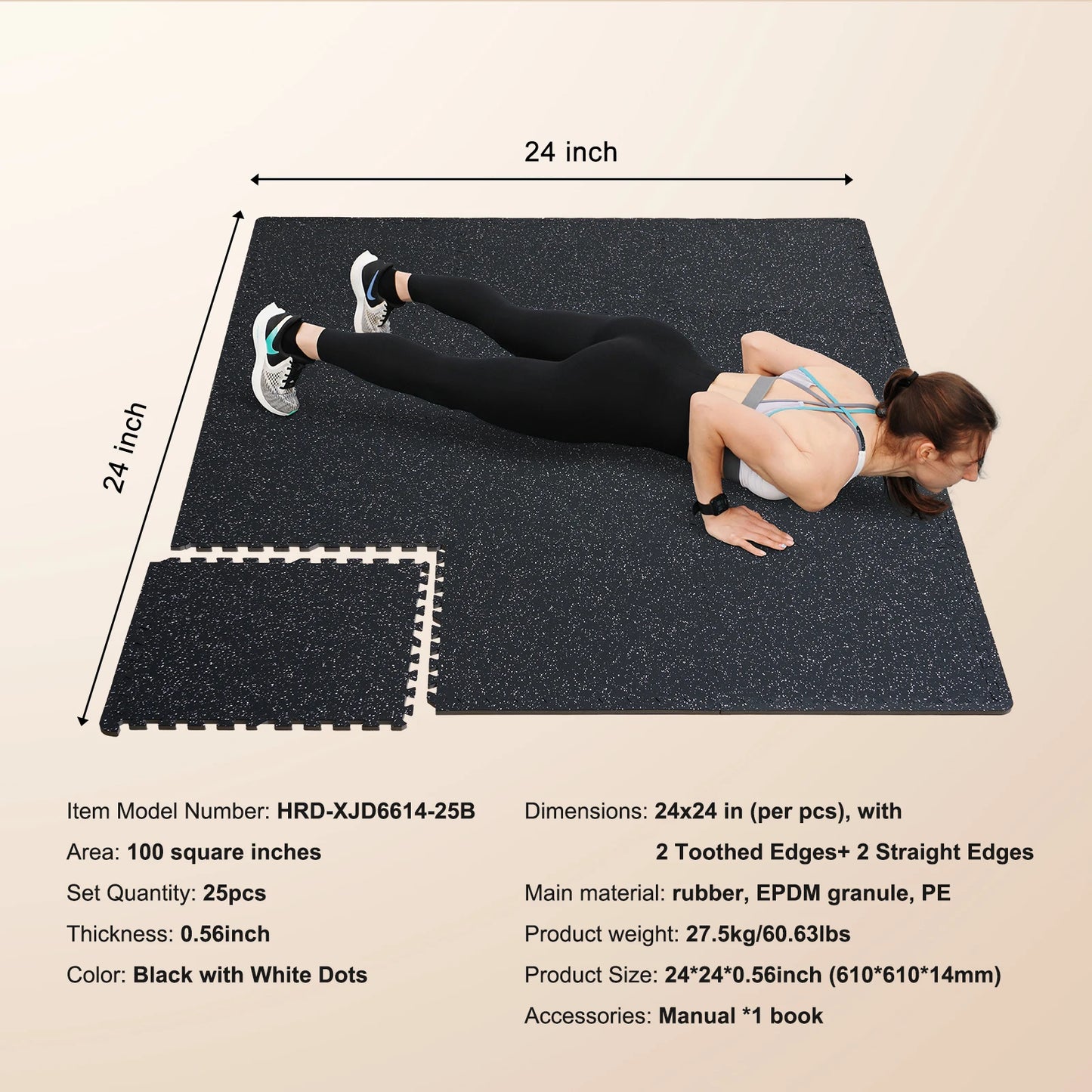 SucceBuy Interlocking Puzzle Rubber And Eva Foam Floor Mats