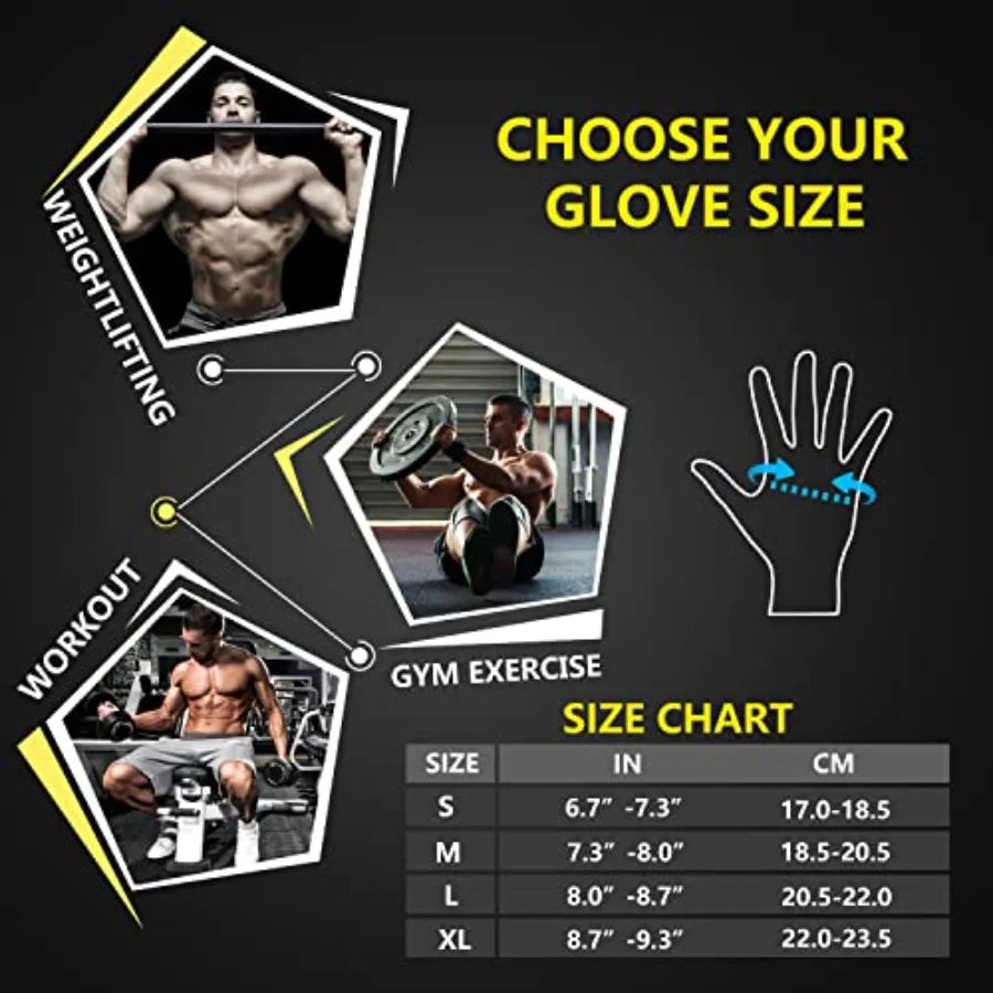 Men's Full Finger Workout Gloves for Weight Lifting