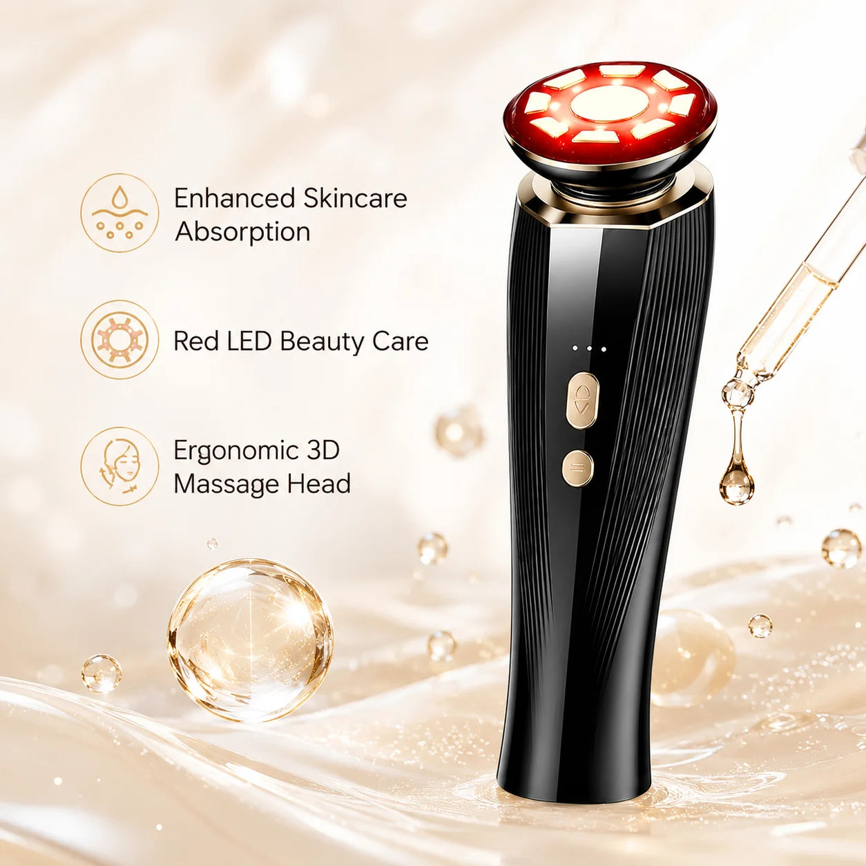 Red Light Therapy Facial Massager For Skin Firming And Tightening