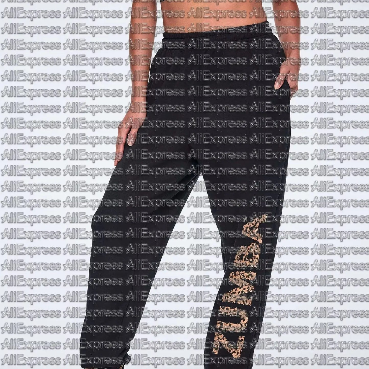 ZW Leopard Print Quick Dry Unisex Sports Yoga Pants