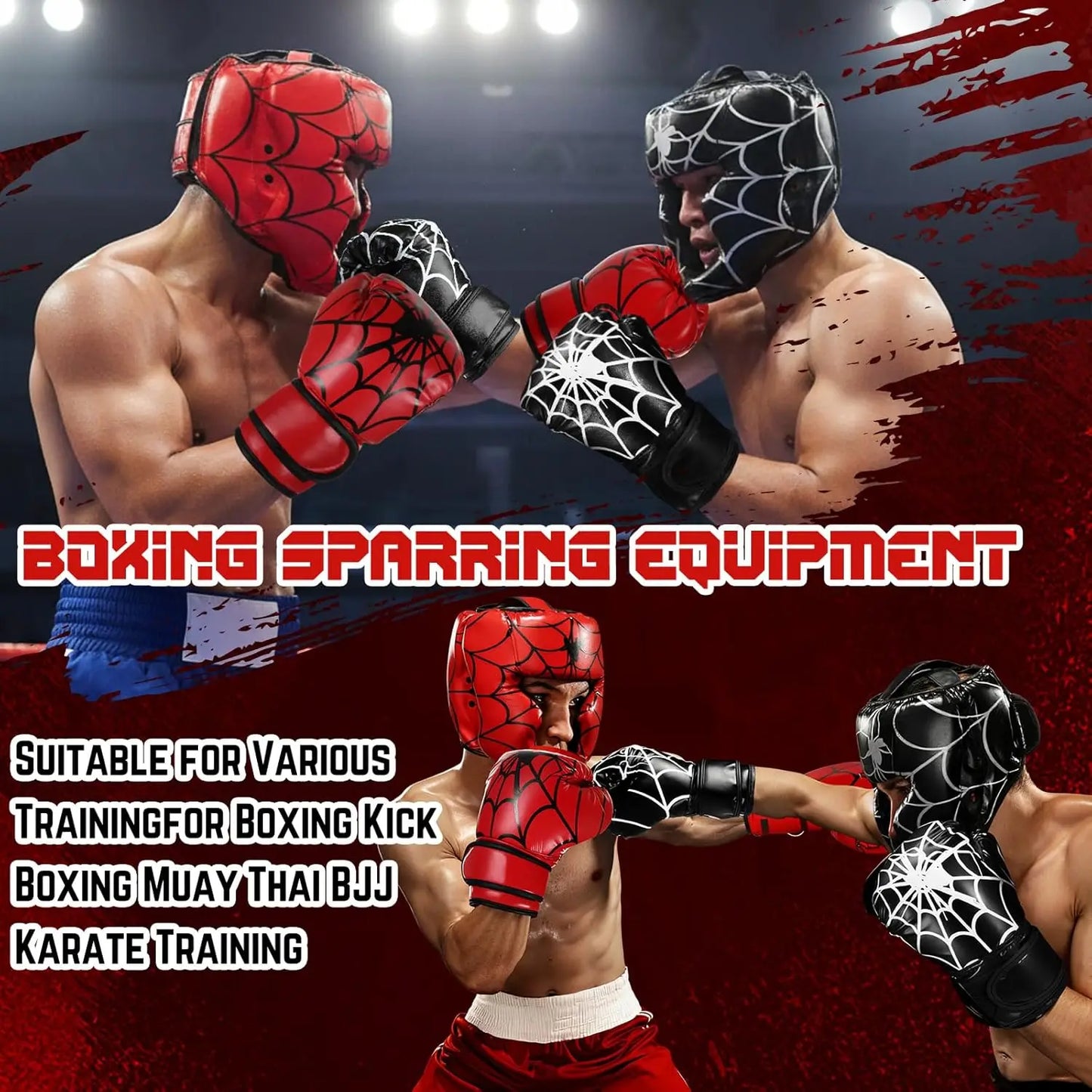 YTYIN Set of 2 Adults Boxing Headgear And Gloves