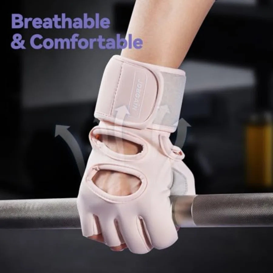 Padded Gym Weight Lifting Gloves With Wrist Wrap Support