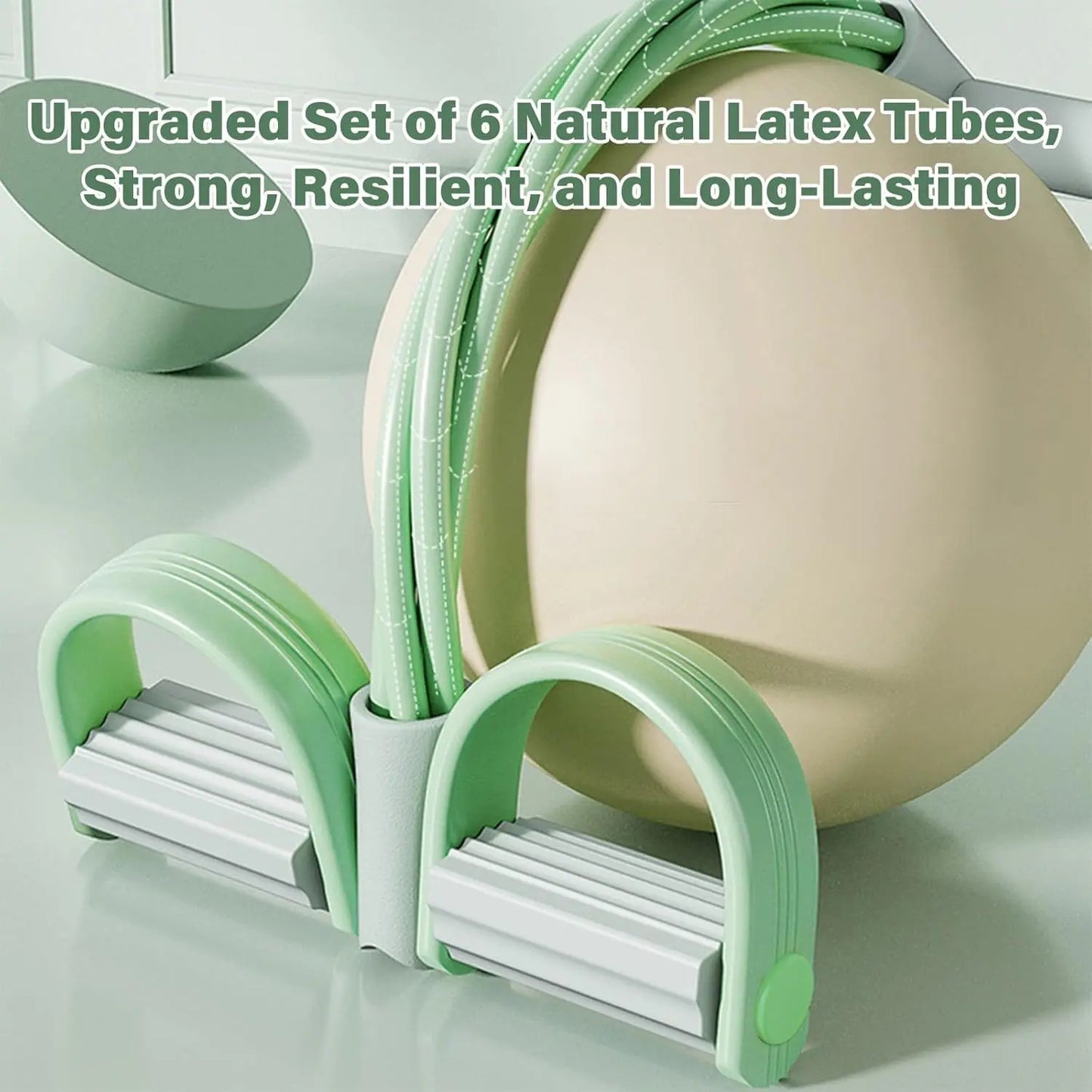 Multifunctional Natural Rubber Pedal Resistance Bands With Handles