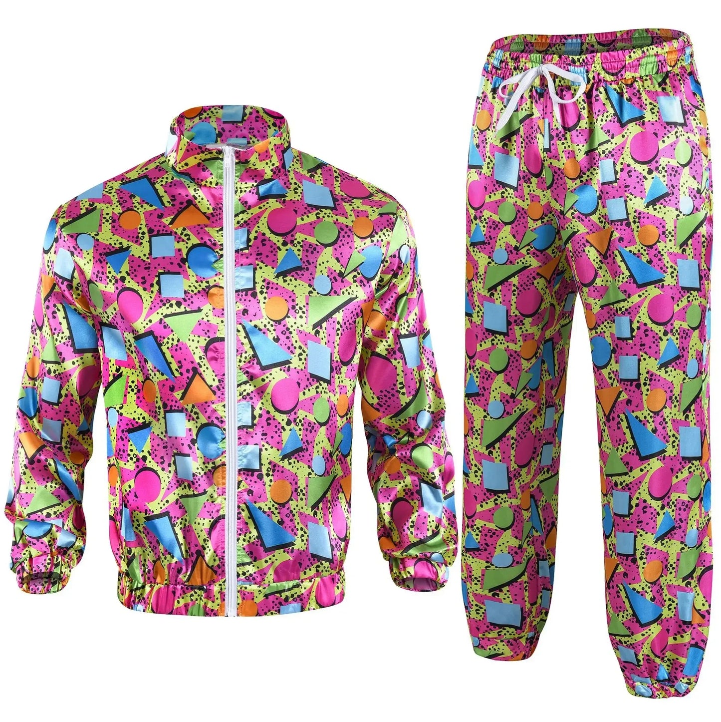 Disco Tracksuit 2 Piece Jacket And Pants Set Unisex Cosplay
