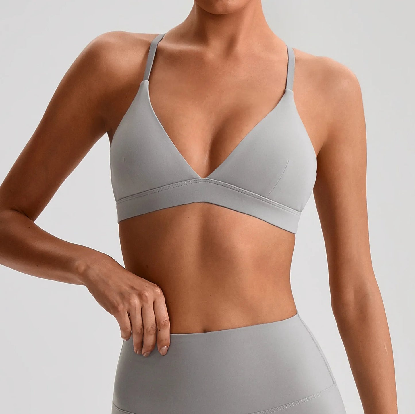Women Wire Free Quick Dry Modacrylic Yoga Bra Top
