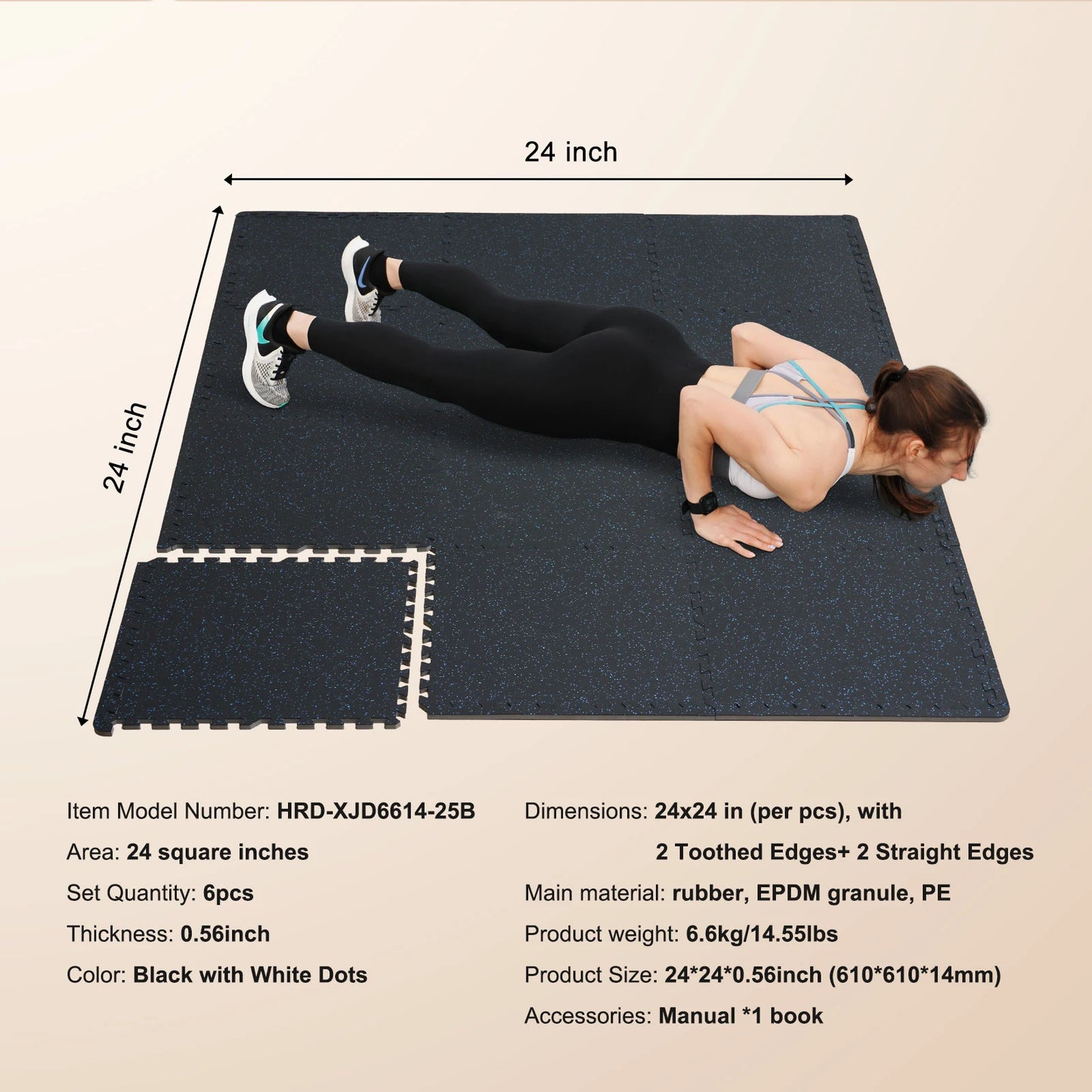 SucceBuy Interlocking Puzzle Rubber And Eva Foam Floor Mats