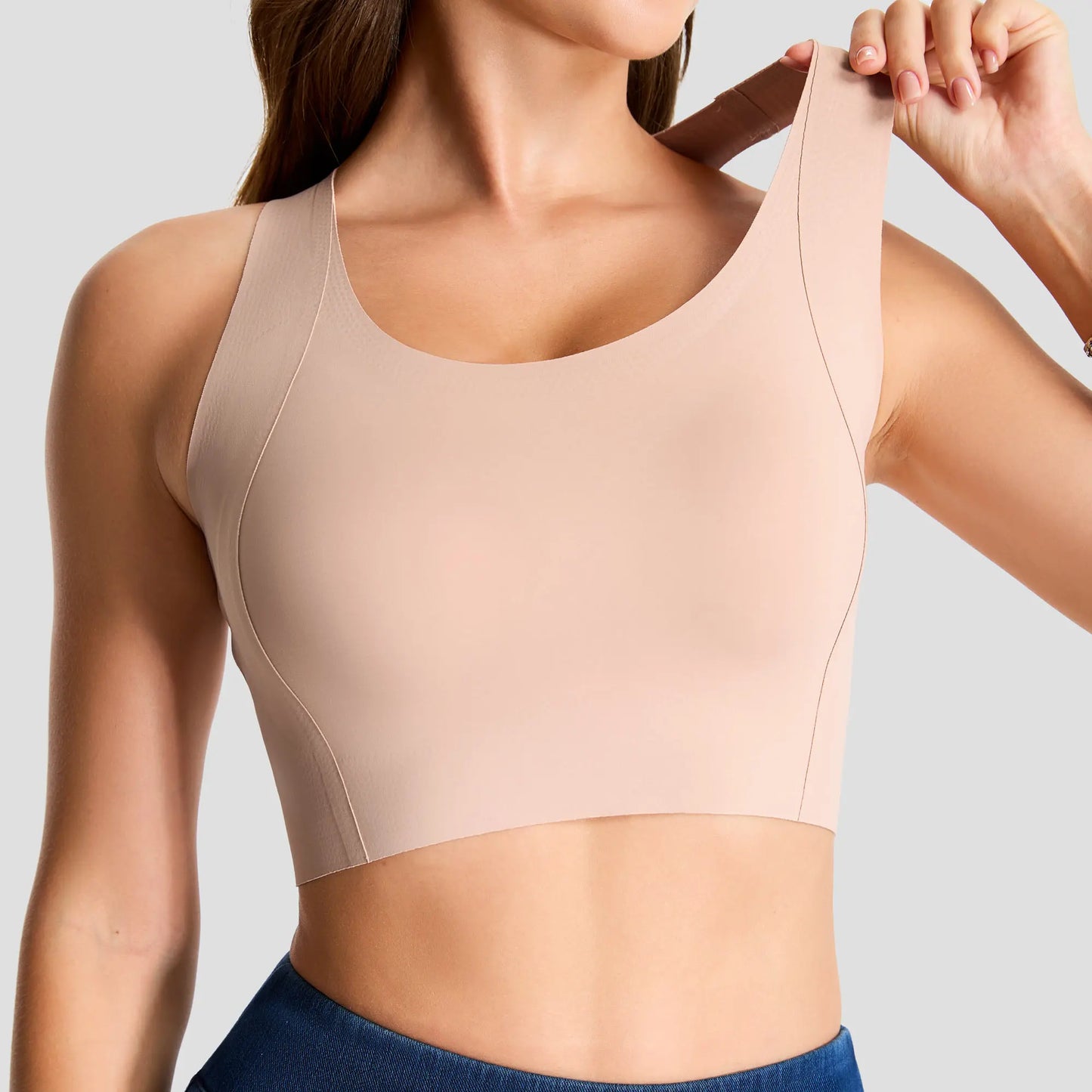 The GYM People Wireless Comfortable Seamless Padded Sports Bra
