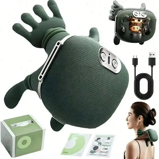 Wireless 4D Shiatsu Neck Massager With Deep Tissue Heat