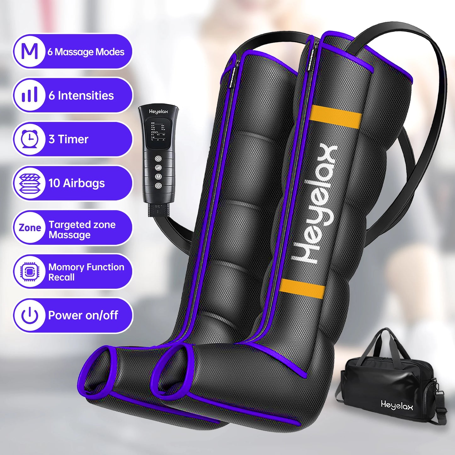 Heyelax Leg Compression Massager Air Circulation Boots