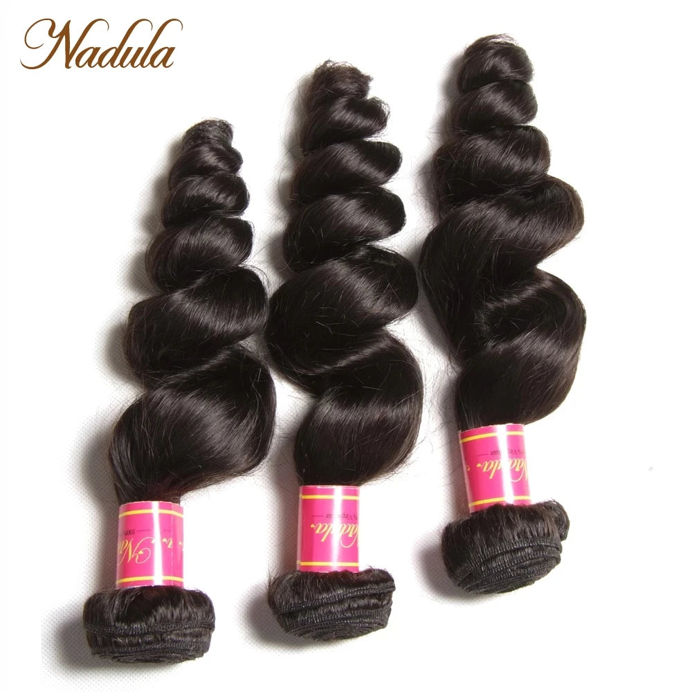 Nadula Brazilian Loose Wave Virgin Hair Bundles 3 Piece
