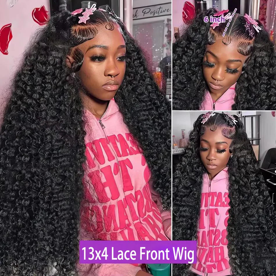 Rosslyn Burmese Curly Brazilian Hair Wig Transparent Lace Front